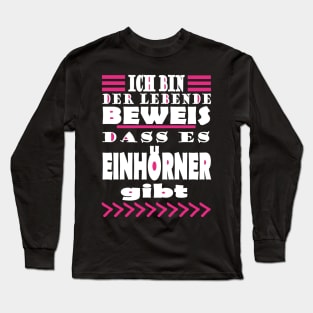 Einhorn Beweis Glitzer Geschenkidee Pink Long Sleeve T-Shirt